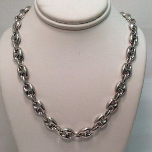 925 Silver Puffed Hand Made Marina Mariner Chain26